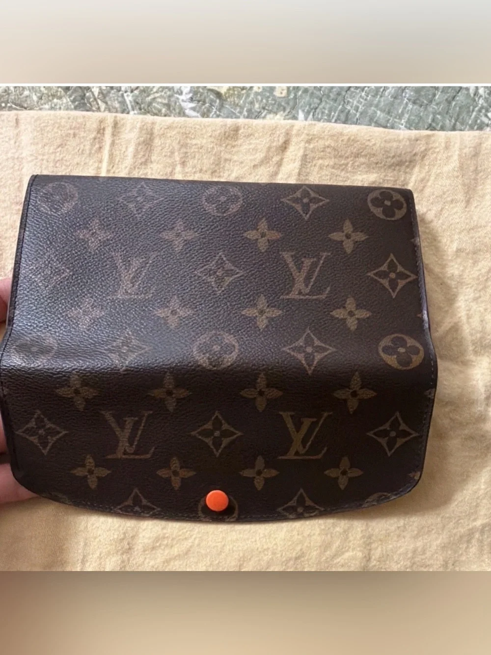 Authentic Louis Vuitton Monogram Emilie Wallet – Coquelicot Interior / COA